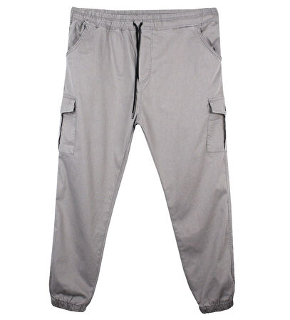 Erkek  Büyük Beden 100-156 Kilo Arası İçin Uygun Kargo Cepli Jogger Kot Pantolon