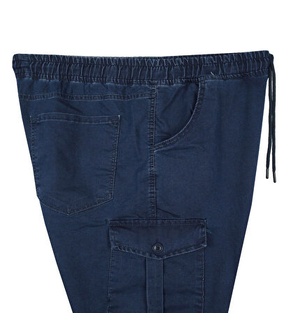 Erkek  Büyük Beden 100-156 Kilo Arası İçin Uygun Kargo Cepli Jogger Kot Pantolon