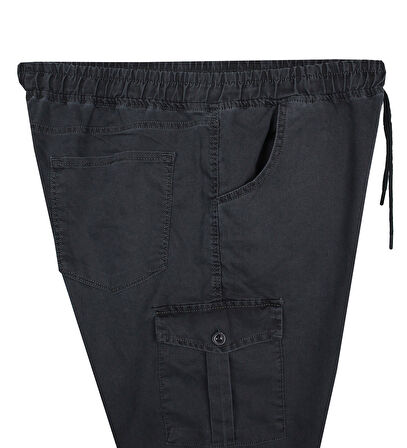 Erkek  Büyük Beden 100-156 Kilo Arası İçin Uygun Kargo Cepli Jogger Kot Pantolon