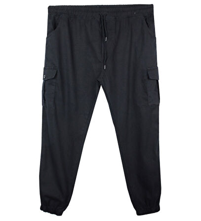 Erkek  Büyük Beden 100-156 Kilo Arası İçin Uygun Kargo Cepli Jogger Kot Pantolon