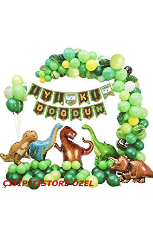 Çıtıpıtıstore Dinazor Lüks Doğum Günü Balon Seti