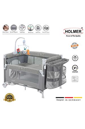  Holmer Maxi Comfort Coolstyle (Anne Yanı-Deluxe Kumaş) Premium Dönenceli Oyun Parkı/Anne Yanı 70x110cm