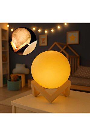 3D Ay Dekoratif Gece Lambası