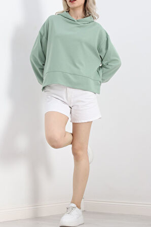 2 İplik Kapşonlu Sweat Mint - 1728.1095.