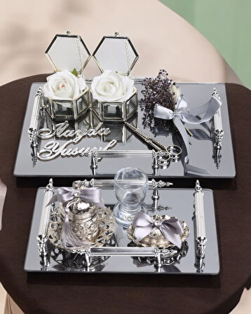 Reverence Gümüş Söz Tepsisi ve Damat Tepsisi