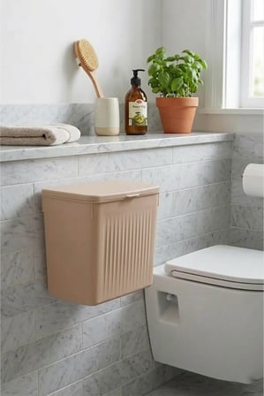 Askılı ve Yapışkanlı Mutfak Ve Banyo İçin Pratik Çöp Kovası 8LT