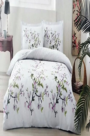 Beyaz Petunia Çift Kişilik Ranforce Uyku Seti