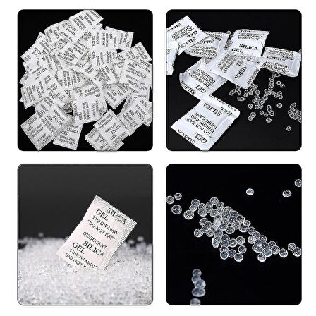 5 Gr 100 Adet Silikajel Nem Alıcı Silika Jel Rutubet Önleyici Küf Giderici Silica Gel