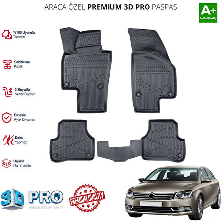 PASSAT B7 ARACA ÖZEL 3D PASPAS 2011 2012 2013 2014