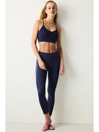 Penti Koyu Indigo Hafif Destek Arka Detaylı Spor Sütyeni