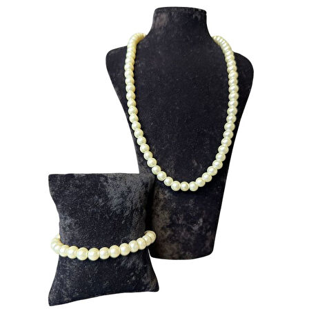 Uretti - Özlem 9422 7559 El Yapımı Cam İnci Kolye ve Bileklik Set