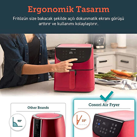 Air Fryer Sıcak Hava Fritözü 5.5 l Yağsız