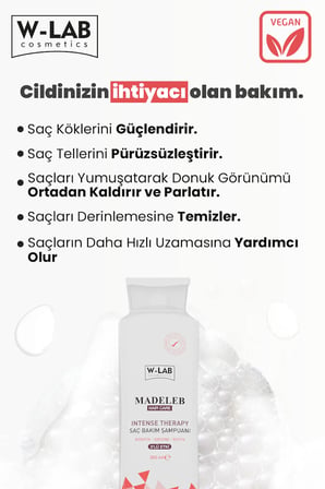W-Lab Cosmetics Madeleb Intense Therapy Keratin Şampuan 300 ML 