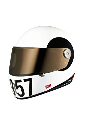 X.g100r Sputnik Kask (beyaz-siyah) + Sarı Cam   Uyumlu
