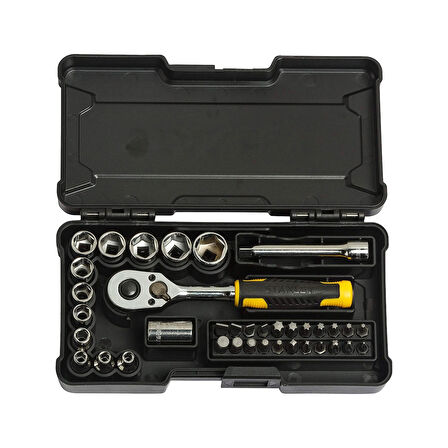 Stanley STMT82672-0 1/4 Kompakt Lokma Takımı ve Bits Uç Seti 37'li