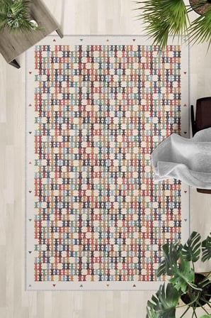 Kaymaz Taban Yıkanabilir Halı – Mutfak, Salon, Yatak Odası için Modern Dijital Baskı Halı (SLNHALI41
