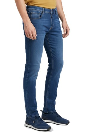 Twister Vegas 132-309 Mavi Yüksek Bel Rahat Paça Erkek Jeans Pantolon