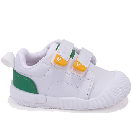 Vicco Forum 950E25K261 Beyaz Yeşil Ortopedik Erkek Bebe Spor Ayakkabı