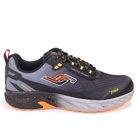 Jump 30519 Siyah Kırmızı Ortopedik Ortopedik Günlük Erkek Spor Ayakkabı