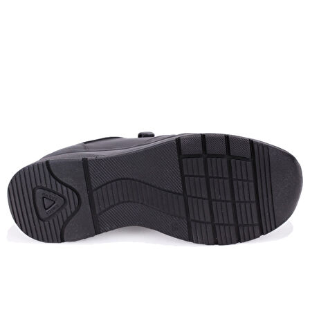 Dagoster DZA07-1309045 Siyah Ortopedik Günlük Deri Kadın Ayakkabı