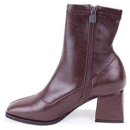 Dagoster DZA07-1277101 Kahve Klasik Topuklu Kadın Bot