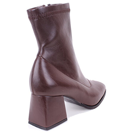 Dagoster DZA07-1277101 Kahve Klasik Topuklu Kadın Bot