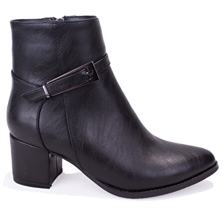 Dagoster DZA07-928905 Siyah Klasik Topuklu Kadın Bot