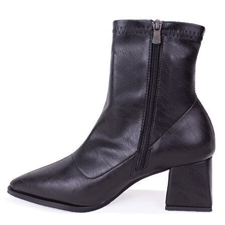 Dagoster DZA07-1277201 Siyah Klasik Topuklu Kadın Bot