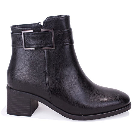 Dagoster DZA07-1143604 Siyah Klasik Topuklu Kadın Bot