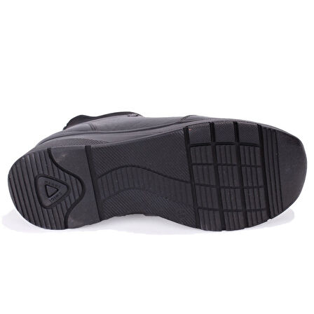 Dagoster DZA07-13091535 Siyah Ortopedik Günlük Düz Topuk Deri Kadın Bot