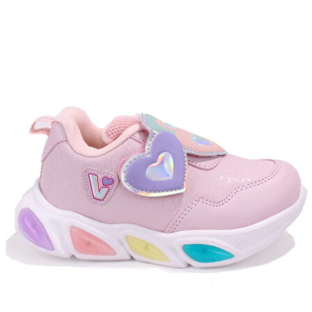 Vicco Lovely 346P25K234 Pudra Ortopedik Işıklı Kız Çocuk Spor Ayakkabı