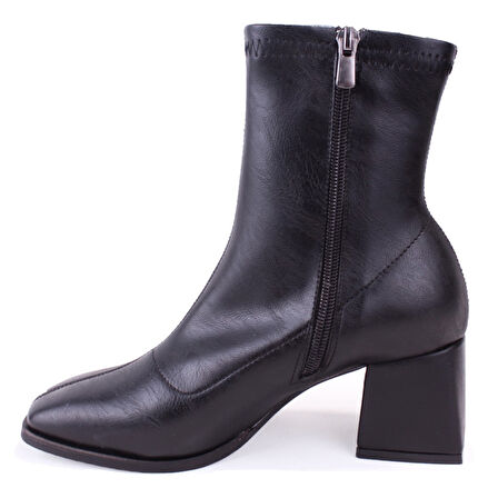 Dagoster DZA07-1277101 Siyah Klasik Topuklu Kadın Bot