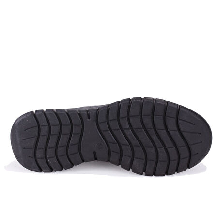 Dagoster DZA07-122044654 Siyah Ortopedik Günlük  Deri Kadın Ayakkabı