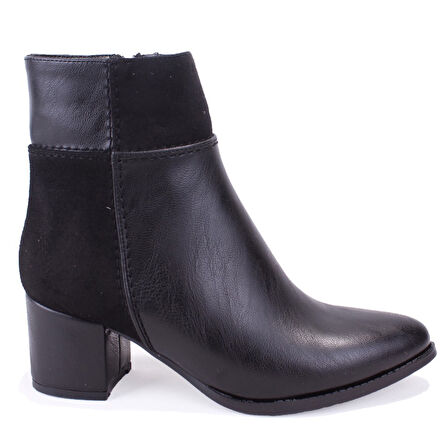 Dagoster DZA07-928910 Siyah Klasik Topuklu Kadın Bot