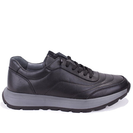 Dagoster DMA08-515 Siyah Ortopedik Günlük Erkek Deri Ayakkabı