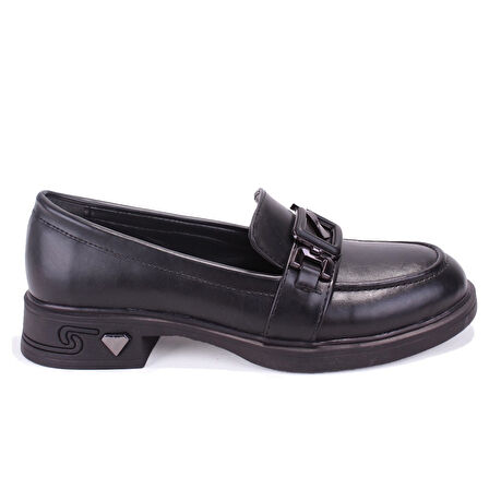 Dagoster DZA07-1270309 Siyah Günlük Loafer  Kadın Ayakkabı