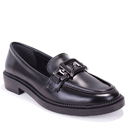 Dagoster DZA07-863701 Siyah Günlük Loafer  Kadın Ayakkabı