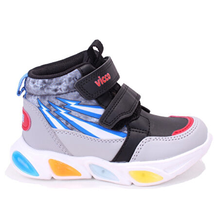 Vicco David 946P25K420 Siyah Ortopedik Günlük Işıklı Erkek Çocuk Spor Bot
