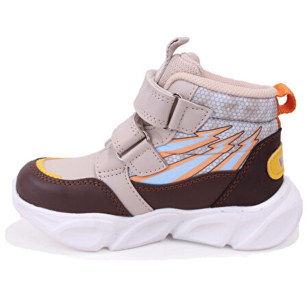 Vicco David 946P25K420 Bej Ortopedik Günlük Işıklı Erkek Çocuk Spor Bot