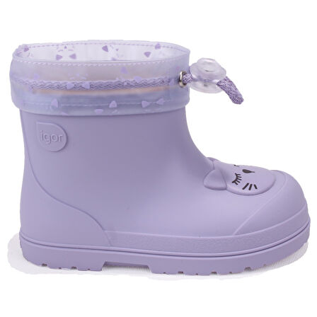 İgor CC334 Mendi Gato Leylak Kürklü Günlük Kız Çocuk Yağmur Çizme