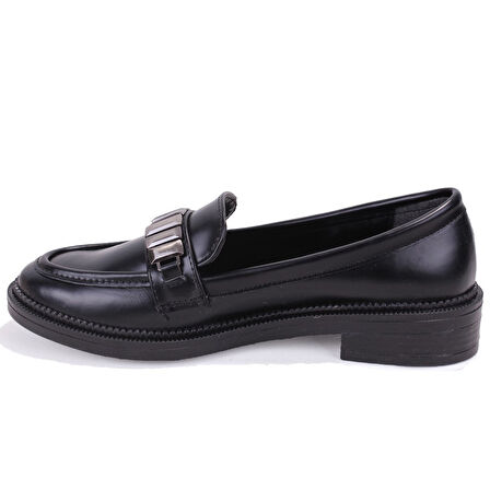 Dagoster DZA07-863702 Siyah Günlük Loafer  Kadın Ayakkabı