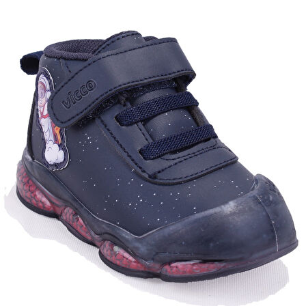 Vicco Geminis 946E25K447 Lacivert Ortopedik Işıklı Erkek Bebe Spor Bot