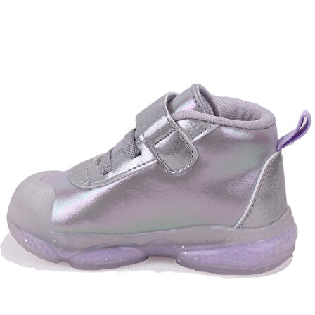 Vicco Gemini 946B25K445 Gri Ortopedik Işıklı Kız Bebe Spor Bot