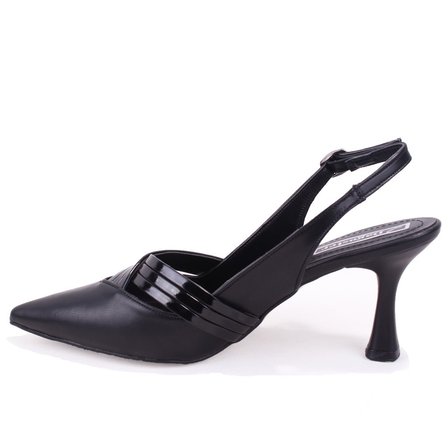 Dagoster DZA07-1296050 Siyah 7,5 cm İnce Topuklu Klasik Kadın Ayakkabı
