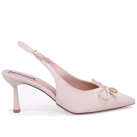 Dagoster DZA07-12042727 Bej 8 cm İnce Topuklu Abiye Kadın Ayakkabı
