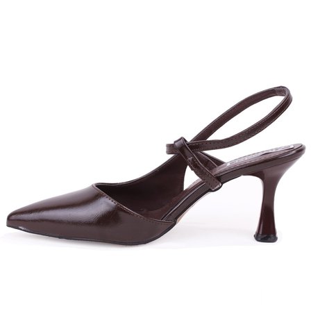 Dagoster DZA07-1296047 Kahve 8 cm İnce Topuklu Klasik Kadın Ayakkabı