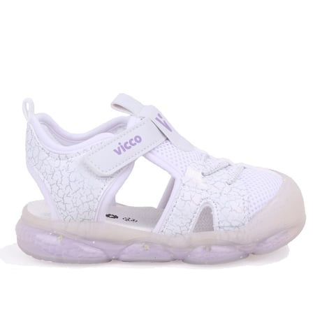Vicco Monrovia 321B24Y211 Beyaz Ortopedik Günlük Işıklı Kız Çocuk Spor Sandalet