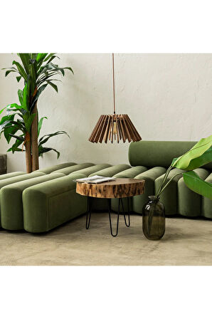 AHŞAP MİNİMAL RUSTİK MODERN SALON AVİZESİ