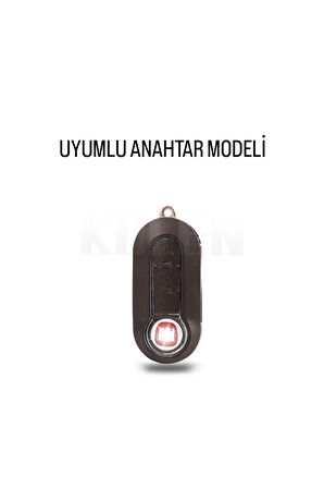 Fiat Punto Anahtar Kılıfı Parlak Gümüş Gri