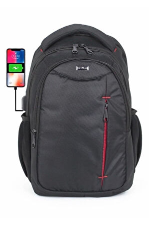 Case Club Usb Aparatlı Laptop Sırt Çantası 15.6 İnç Su Geçirmez Kumaş